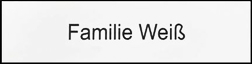 Briefkastenschild PVC WEISSER TEXT SCHWARZ
