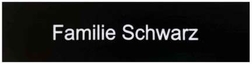 Briefkastenschild PVC SCHWARZER TEXT WEISS