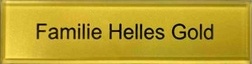 Briefkastenschild Plexiglas HELLER GOLDENER TEXT SCHWARZ