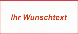 mageschneidertes-schild PVC WEISSE TEXT ROT