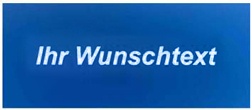 mageschneidertes-schild PVC BLAUER TEXT WEISS