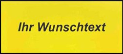 mageschneidertes-schild PVC GELBER TEXT SCHWARZ