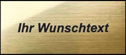 mageschneidertes-schild PVC GLÄNZENDER GOLDENER TEXT SCHWARZ