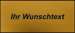 groe-menge PVC GOLDENER TEXT SCHWARZ