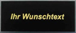 mageschneidertes-schild Plexiglas SCHWARZER GOLDENER TEXT