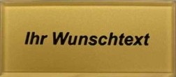 mageschneidertes-schild Plexiglas DUNKLES GOLDENER TEXT SCHWARZ